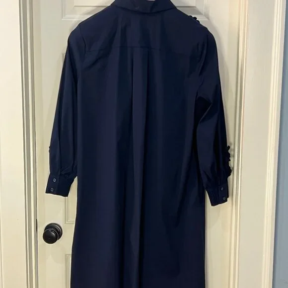 Chico's Midnight Blue Applique Shirt Dress - size 3 (16) - Picture 5 of 8